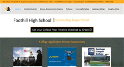 Desktop Screenshot of foothillhscounseling.org